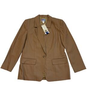 Vintage Pendleton Blazer Jacket Womens Size 8 Tan New Wool Career Work USA Made